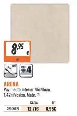 Obramat arena pavimento interior promoção