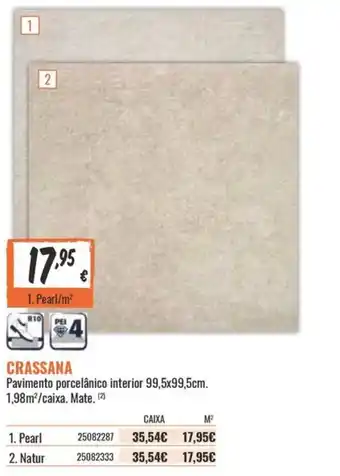Crassana Pavimento porcelânico interior