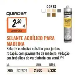 Obramat Selante acrílico para madeira quiodsa promoção
