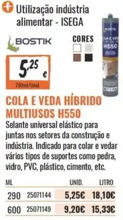 Obramat Cola e veda híbrido multiusos h550 promoção