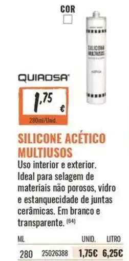 Obramat Silicone acético multiusos quiossa promoção