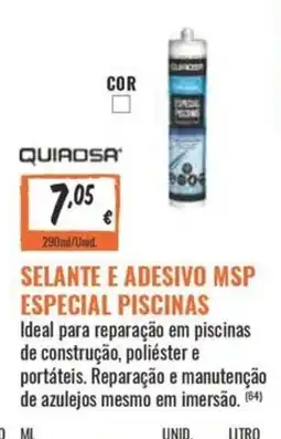 Obramat Quiadosa selante e adesivo msp especial piscinas promoção