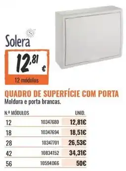Obramat Quadro de superfície com porta solera promoção