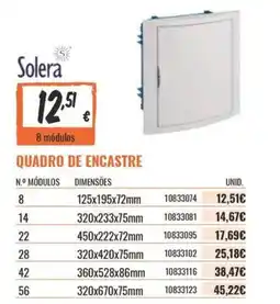Obramat Quadro de encastre solera promoção