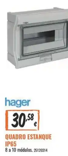 Obramat hager quadro estanque ip65 promoção