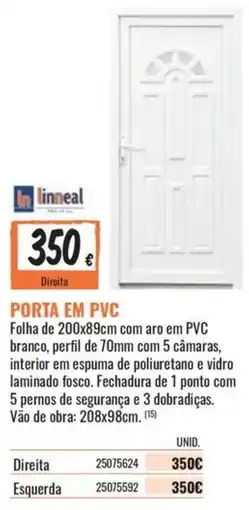 Obramat Porta em pvc linneal promoção