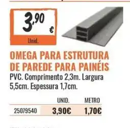 Obramat omega para estrutura de parede para painéis promoção