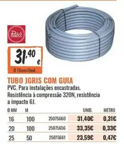 Obramat Tubo jgris com guia promoção