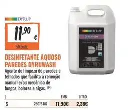 Obramat desinfetante aquoso paredes dyruwash promoção