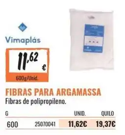 Obramat Fibras para argamassa promoção