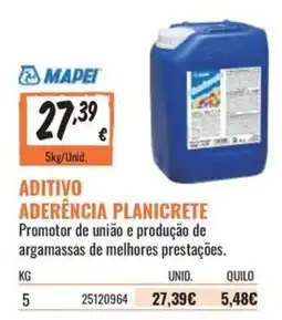 Obramat Mapei aditivo aderência planicrete promoção