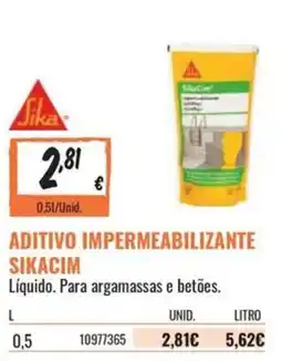 Obramat Aditivo impermeabilizante sikacim promoção