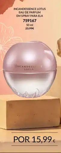 Avon incandessence lotus eau de parfum em spray para ela promoção