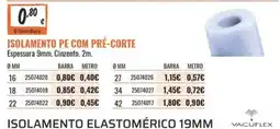 Obramat isolamento pe com pré-corte vacuflex promoção