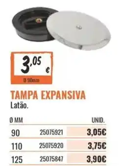 Obramat Tampa expansiva latão promoção