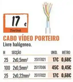Obramat Cabo vídeo porteiro promoção