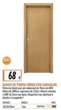 Obramat bloco de porta finish eco carvalho promoção