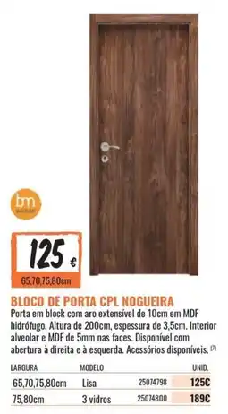 Obramat bloco de porta cpl nogueira promoção