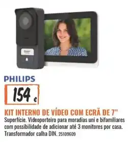 Obramat Philips kit interno de vídeo com ecrã de 7" promoção