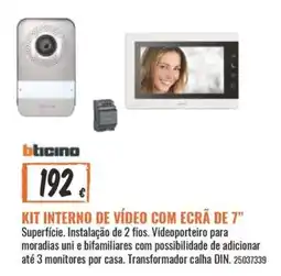 Obramat Kit interno de vídeo bticino promoção