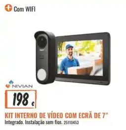 Obramat Kit interno de vídeo com ecrã de 7" nivian promoção