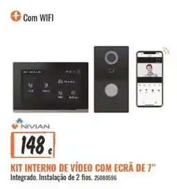 Obramat Kit interno de vídeo com ecrã de 7" nivian promoção