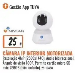 Obramat Câmera ip interior motorizada nivian promoção