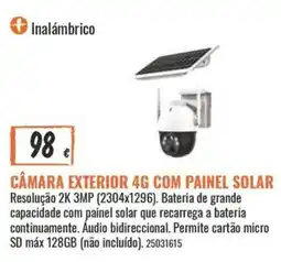 Obramat Câmera exterior 4g com painel solar promoção