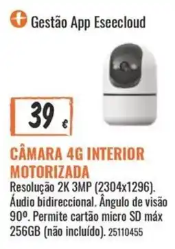 Obramat Câmera 4g interior motorizada promoção