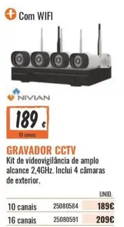 Obramat Nivian gravador cctv promoção