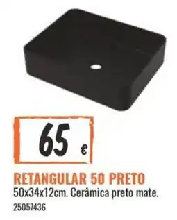 Obramat Retangular 50 preto promoção