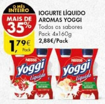 Pingo Doce Iogurte Líquido Aromas Yoggi 4x160g promoção