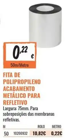 Obramat Fita de polipropileno acabamento metálico para refletivo promoção