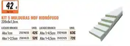 Obramat kit 5 molduras mdf hidrófugo promoção