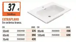 Obramat Extraplano em cerâmica branca promoção