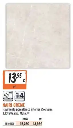Obramat Nairi creme promoção