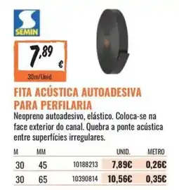 Obramat Fita acústica autoadesiva para perfilaria semin promoção