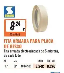 Obramat Fita armada para placa de gesso promoção