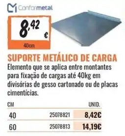 Obramat suporte metálico de carga conformetal promoção