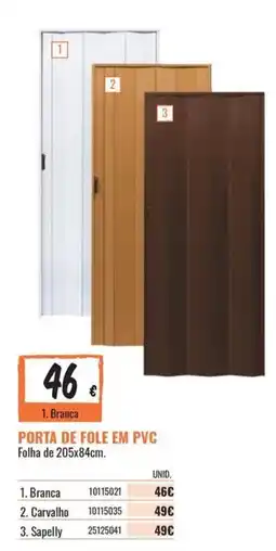 Obramat Porta de fole em pvc promoção