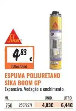 Obramat espuma poliuretano sika boom gp promoção