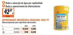 Obramat impregnante hidrófugo sikagard-700s pt promoção