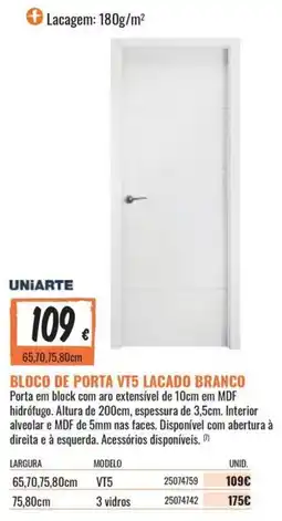 Obramat Bloco de porta vt5 lacado branco promoção