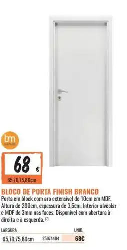 Obramat Bloco de porta finish branco promoção