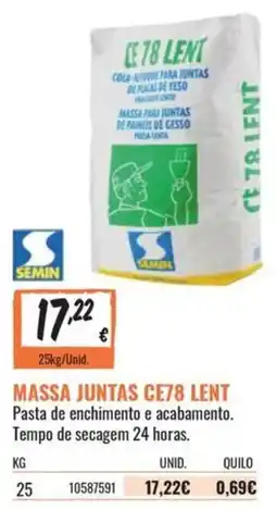 Obramat massa juntas ce78 lent promoção