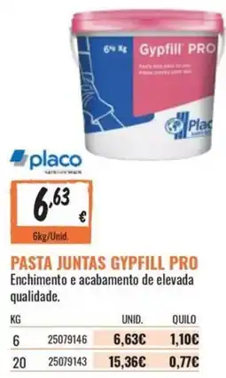 Obramat pasta juntas gypfill pro promoção