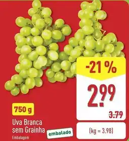 ALDI Uva branca sem grainha promoção