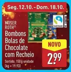 ALDI com - bombons bolas de chocolate com recheio promoção