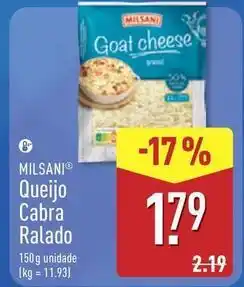 ALDI Milsani - queijo cabra ralado promoção