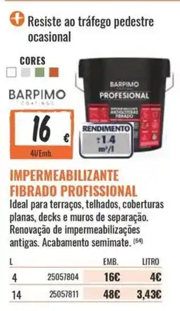 Obramat Impermeabilizante fibrado profissional promoção